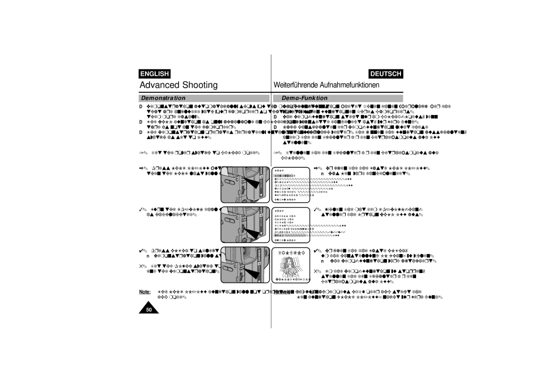 Samsung VP-L750D, VP-L770, VP L 710, VP L 700, VP L 750 manual Demonstration Demo-Funktion 