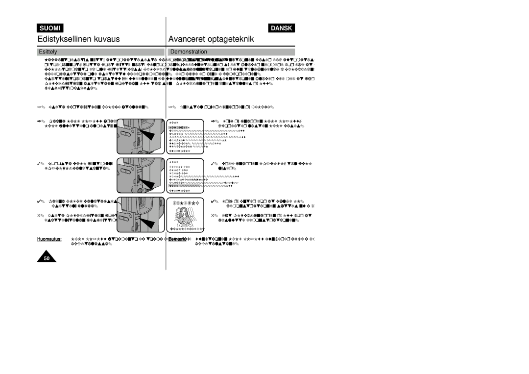 Samsung VP-L800/XEE manual Esittely, Demonstration 