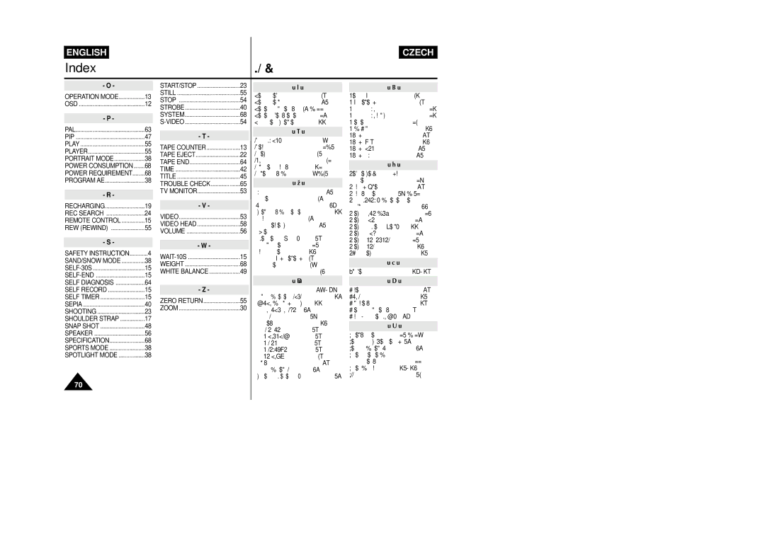 Samsung VP-L800/XEE manual Osd 