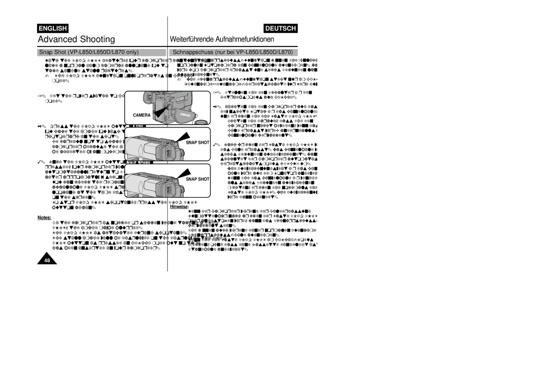 Samsung VP-L800/XEE manual Wenn Sie das Einzelbild für weniger, Als sechs Sekunden aufzeichnen, Wird dann beendet 