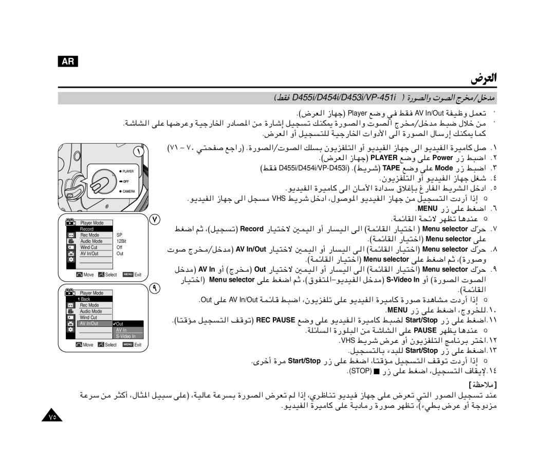 Samsung VP-M110R/XSG, VP-M110R/KNT manual UB « Ãd Øqšb 