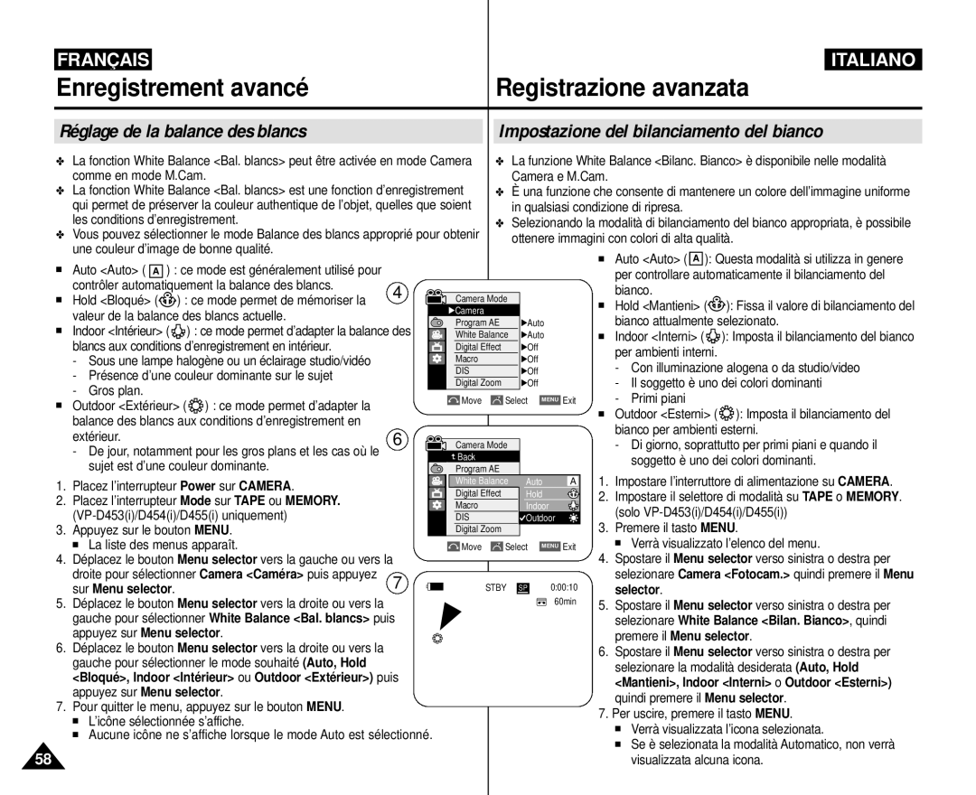 Samsung VP-M110R/XEF manual Selector 