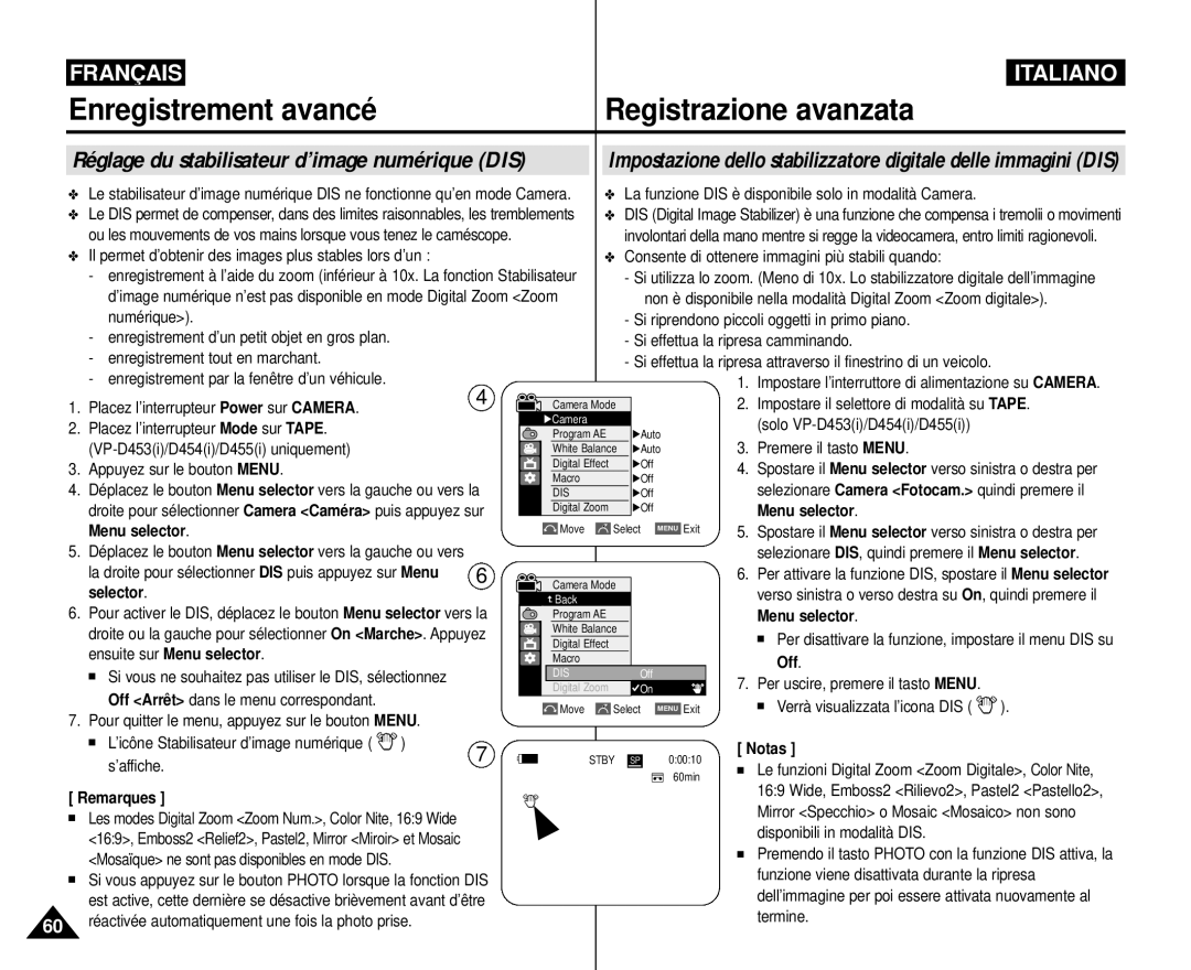 Samsung VP-M110R/XEF manual Off 