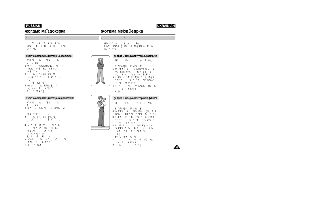 Samsung VP-M110R/XEV manual ˙ÂÏÍ‡ Ò ËÒÔÓÎ¸ÁÓ‚‡ÌËÂÏ Üä-‰ËÒÔÎÂﬂ, ÁÈÓÏÍ‡ Á ‚ËÍÓËÒÚ‡ÌÌﬂÏ êä-‰ËÒÔÎÂﬂ 