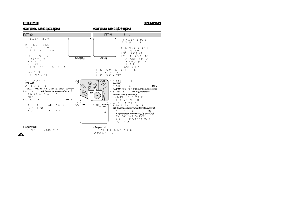 Samsung VP-M110R/XEV manual BLC äÓÏÔÂÌÒ‡ˆËﬂ ﬂÍÓ„Ó ÙÓÌ‡, ÇËÍÓËÒÚ‡ÌÌﬂ ÂÊËÏÛ BLC äÓÏÔÂÌÒ‡ˆ¥ﬂ ÔÂÂ‚¥‰·ËÚÓ„Ó Ò‚¥ÚÎ‡, Óíìóï 