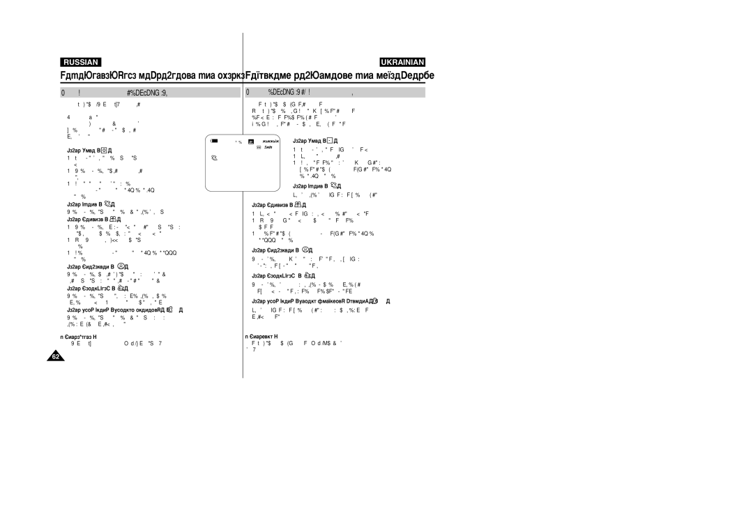 Samsung VP-M110R/XEV manual Áèóïíë 