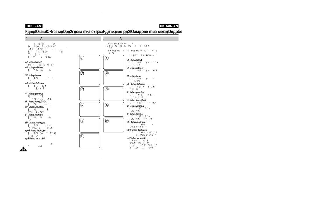 Samsung VP-M110R/XEV manual ËÏÂÌÂÌËÂ ˆËÙÓ‚˚ı ÒÔÂˆ˝ÙÙÂÍÚÓ‚, ‡ÒÚÓÒÛ‚‡ÌÌﬂ ˆËÙÓ‚Ëı ÂÙÂÍÚ¥‚ 