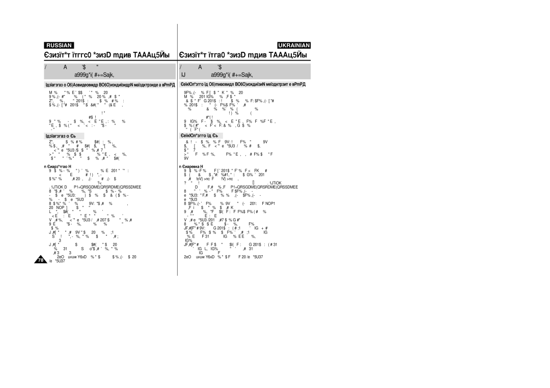 Samsung VP-M110R/XEV manual ÈÂÂ‰‡˜‡ ‰‡ÌËı ÒÚ‡Ì‰‡ÚÛ DV Á ‚ËÍÓËÒÚ‡ÌÌﬂÏ, ÈÂÂ‰‡˜‡ ‰‡ÌÌ˚ı ÒÚ‡Ì‰‡Ú‡ DV Ò ËÒÔÓÎ¸ÁÓ‚‡ÌËÂÏ 