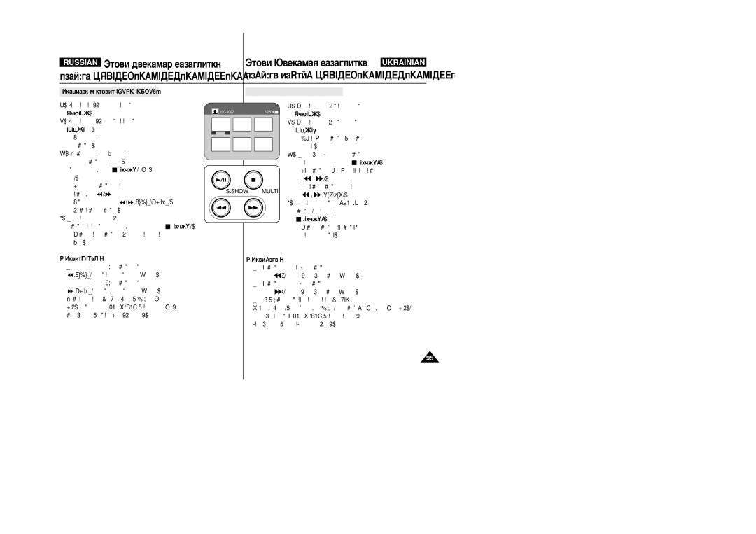 Samsung VP-M110R/XEV manual Player, Multi 