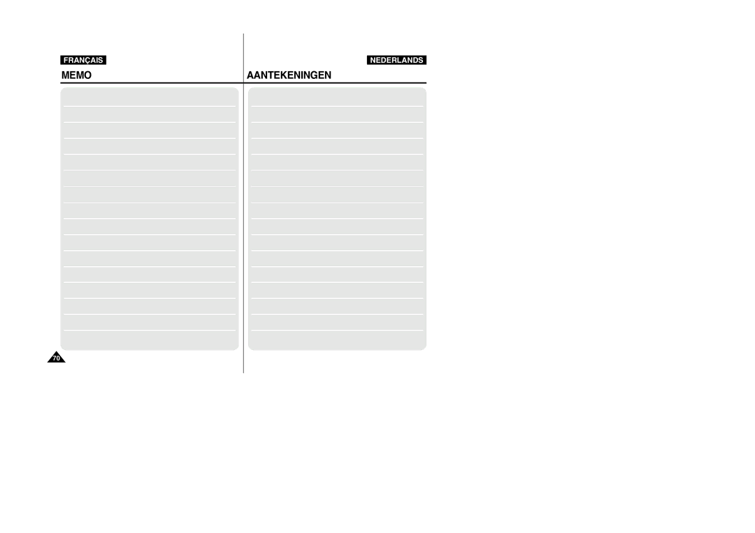 Samsung VP-M110S/XET, VP-M110S/XEF, VP-M110B/XEF, VP-X110L/XEF, VP-M110R/XEF manual Memo 