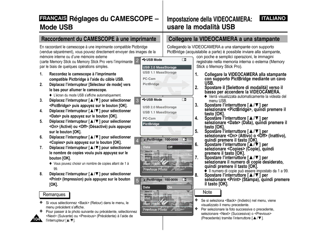 Samsung VP-M110S/XET manual Raccordement du Camescope à une imprimante, Le nombre de copies voulu puis appuyez sur le 