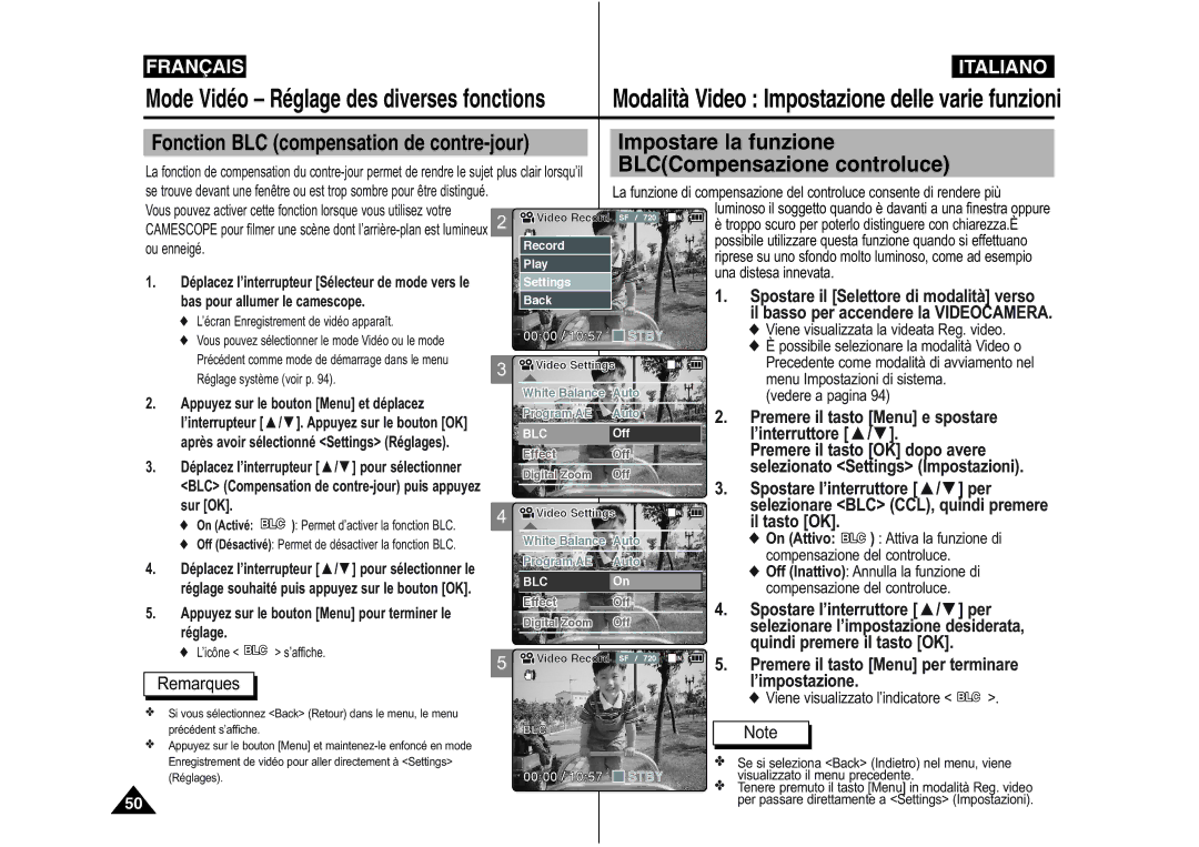 Samsung VP-M110S/XEF, VP-M110S/XET, VP-M110B/XEF, VP-X110L/XEF, VP-M110R/XEF manual Remarques 