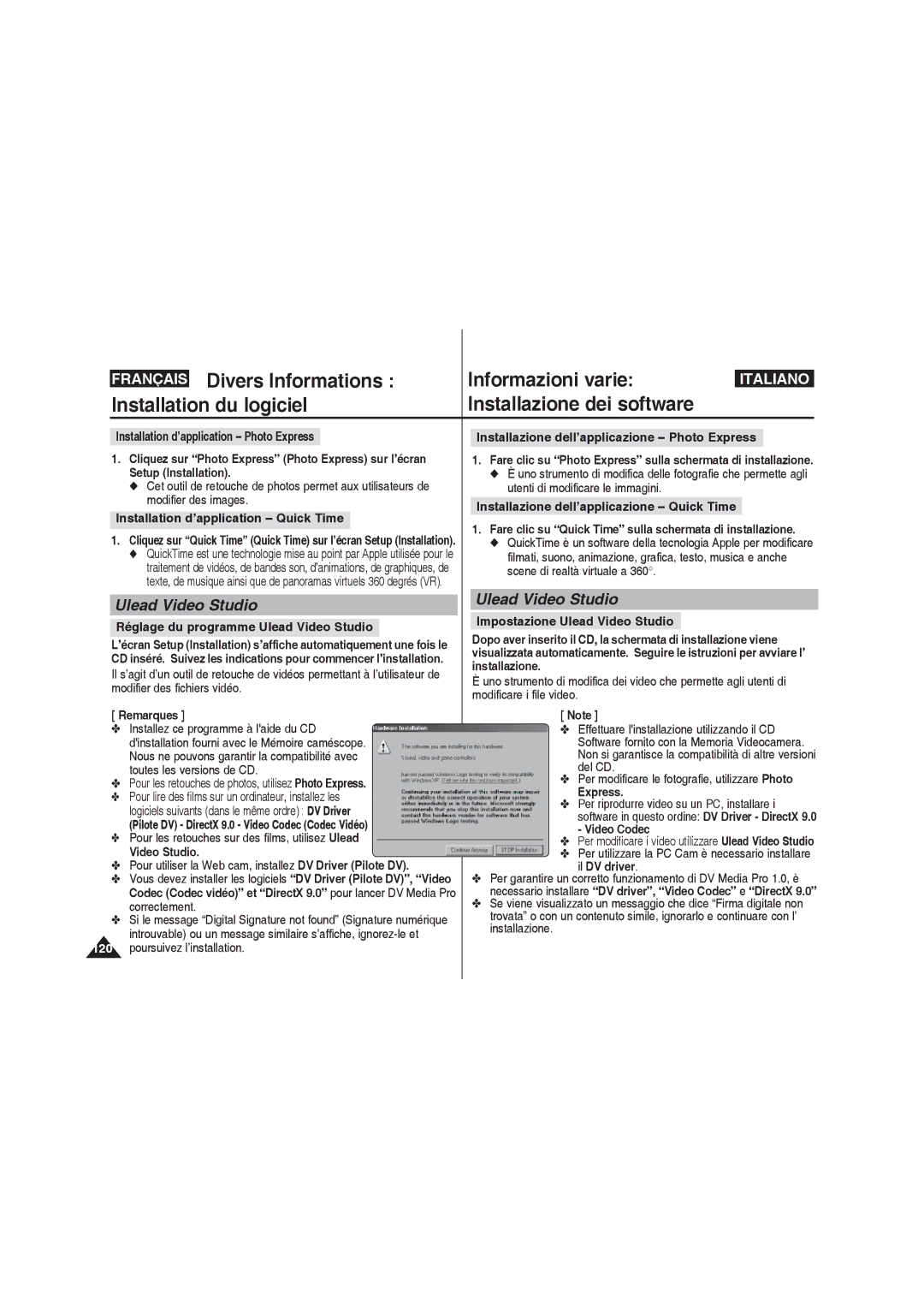 Samsung VP-MM11S/XEF, VP-MM11S/XET, VP-MM12S/XET, VP-MM12BL/XET manual Ulead Video Studio 