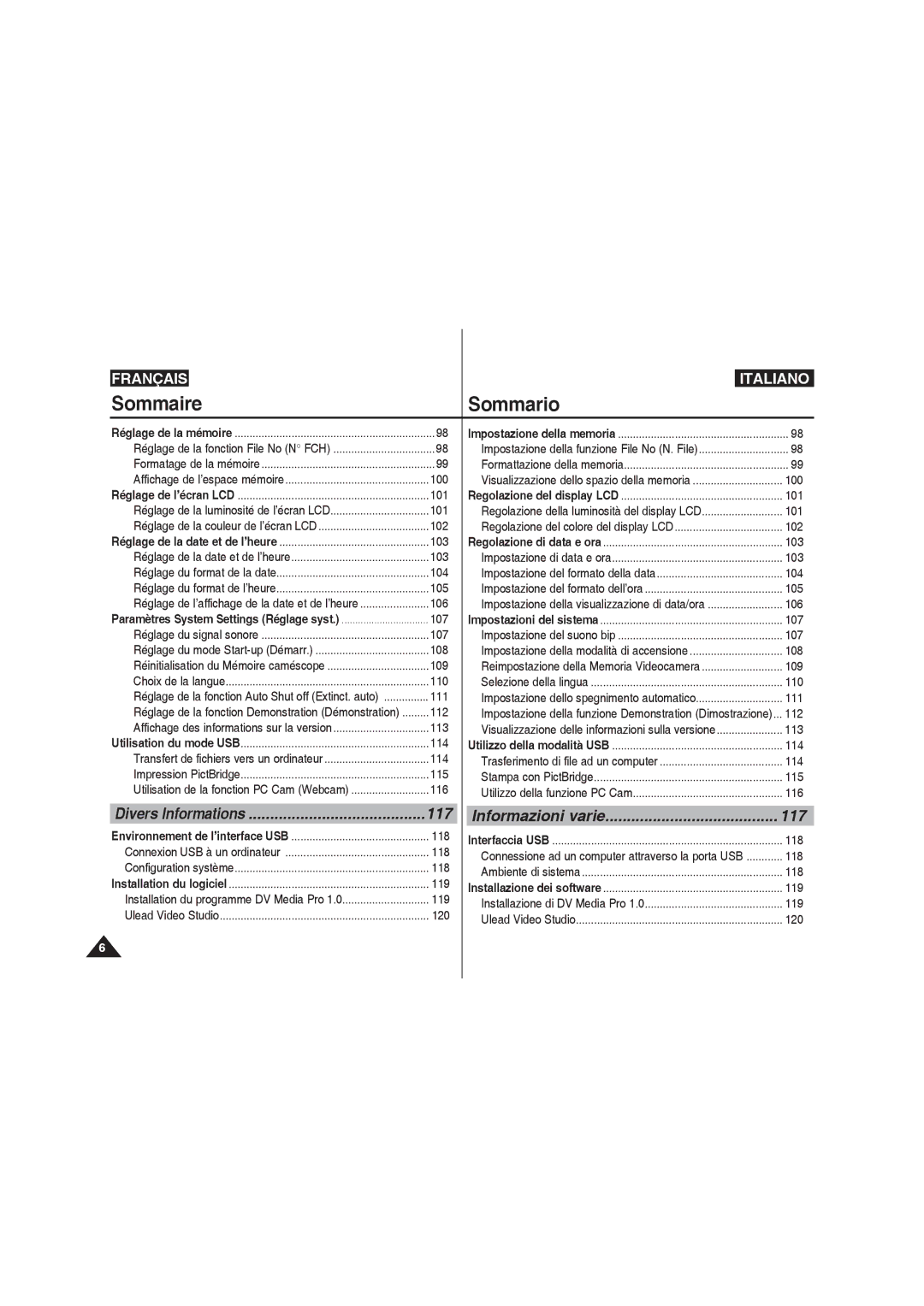 Samsung VP-MM12S/XET, VP-MM11S/XEF, VP-MM11S/XET, VP-MM12BL/XET manual 117, 118, 119, 120 