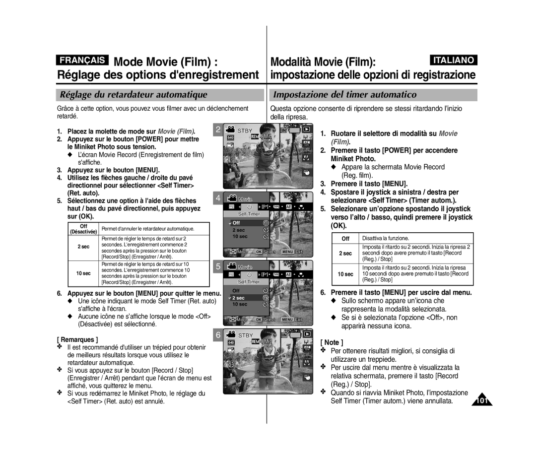 Samsung VP-MM11S/XET, VP-MM11S/XEF, VP-MM12S/XET, VP-MM12BL/XET manual 101 