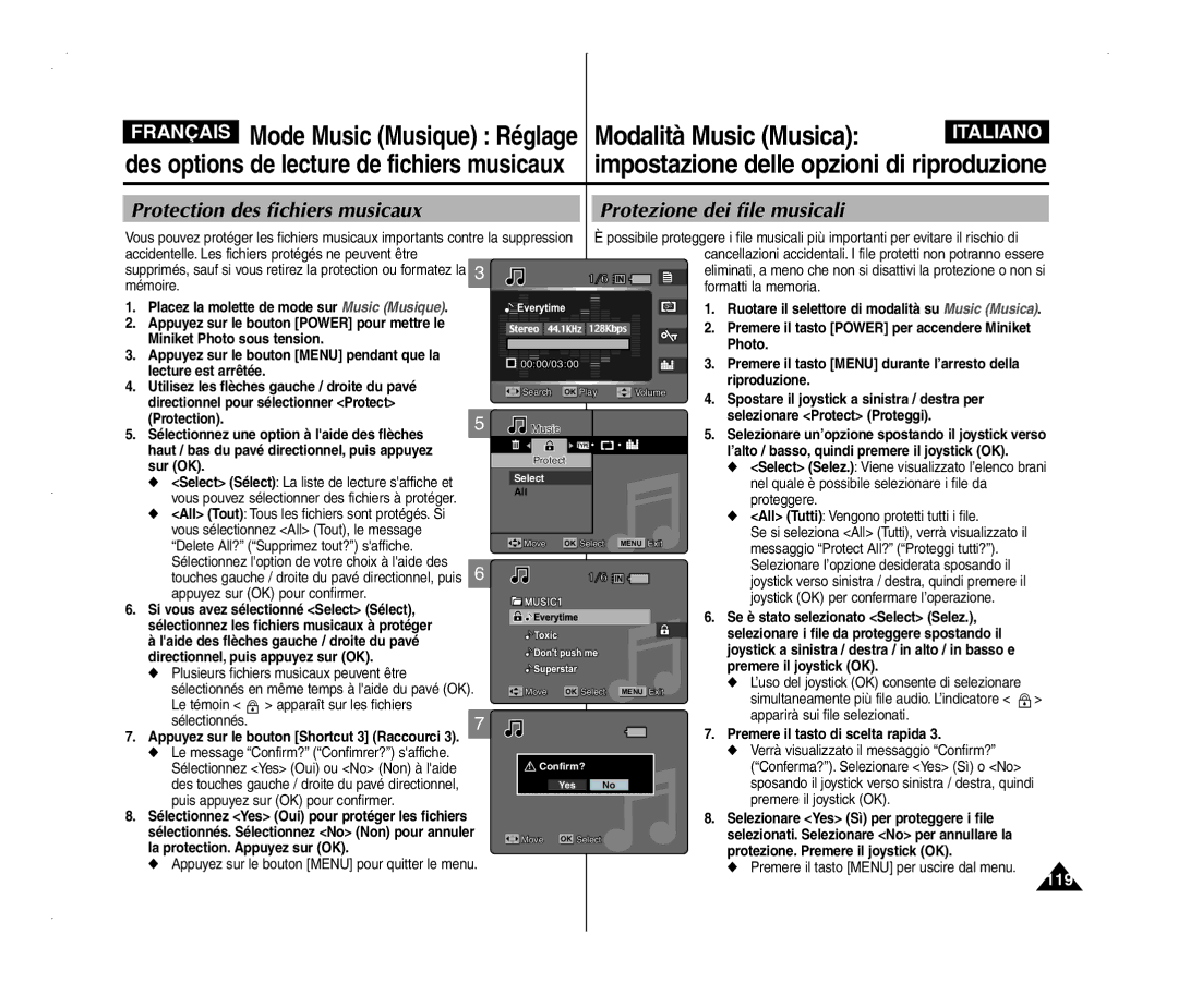 Samsung VP-MM12BL/XET, VP-MM11S/XEF, VP-MM11S/XET, VP-MM12S/XET manual 119 