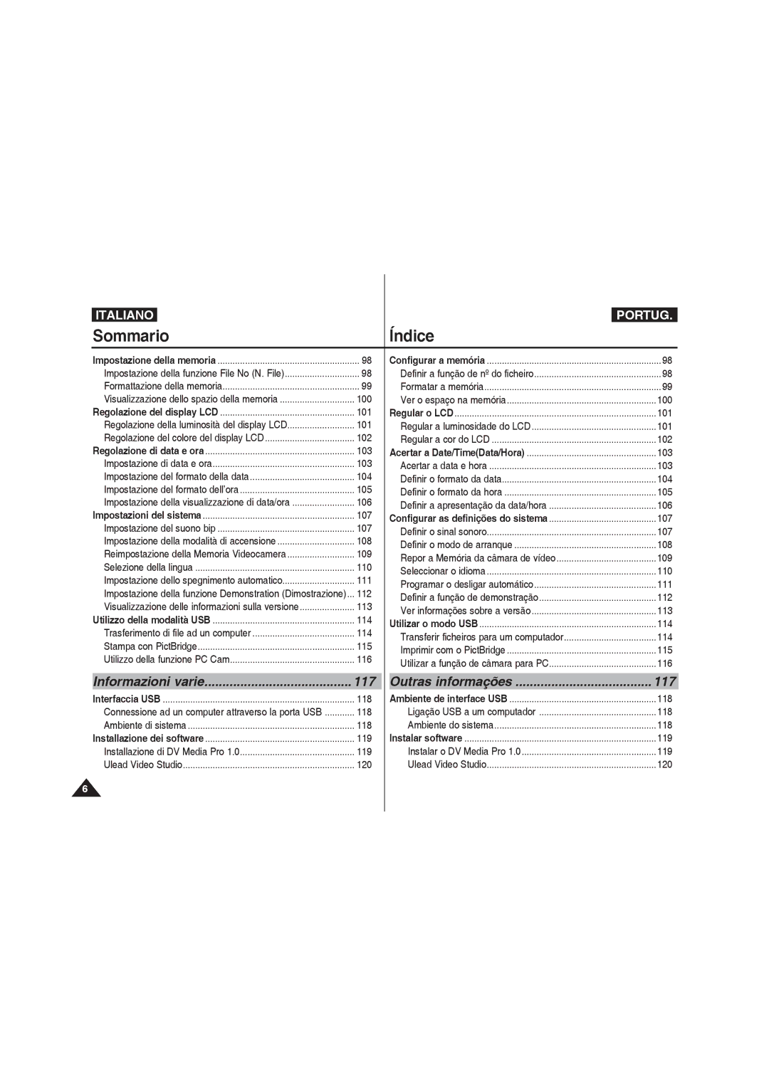 Samsung VP-MM11S/XET, VP-MM12S/XET, VP-MM12BL/XET manual 117 