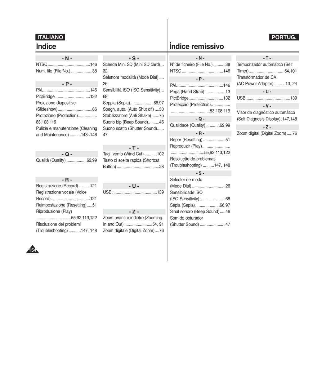 Samsung VP-MM12S/XET, VP-MM11S/XET, VP-MM12BL/XET manual Índice remissivo 