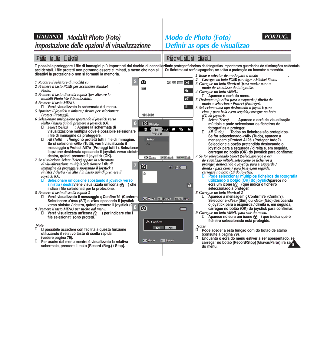 Samsung VP-MM12BL/XET, VP-MM11S/XET, VP-MM12S/XET manual Modo de Photo Foto 