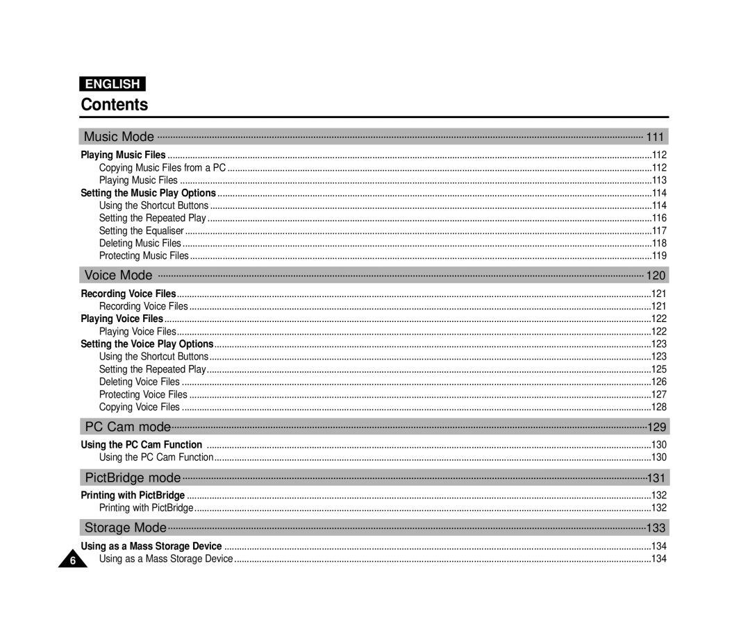 Samsung VP-MS11, VP-MS15 manual PC Cam mode 