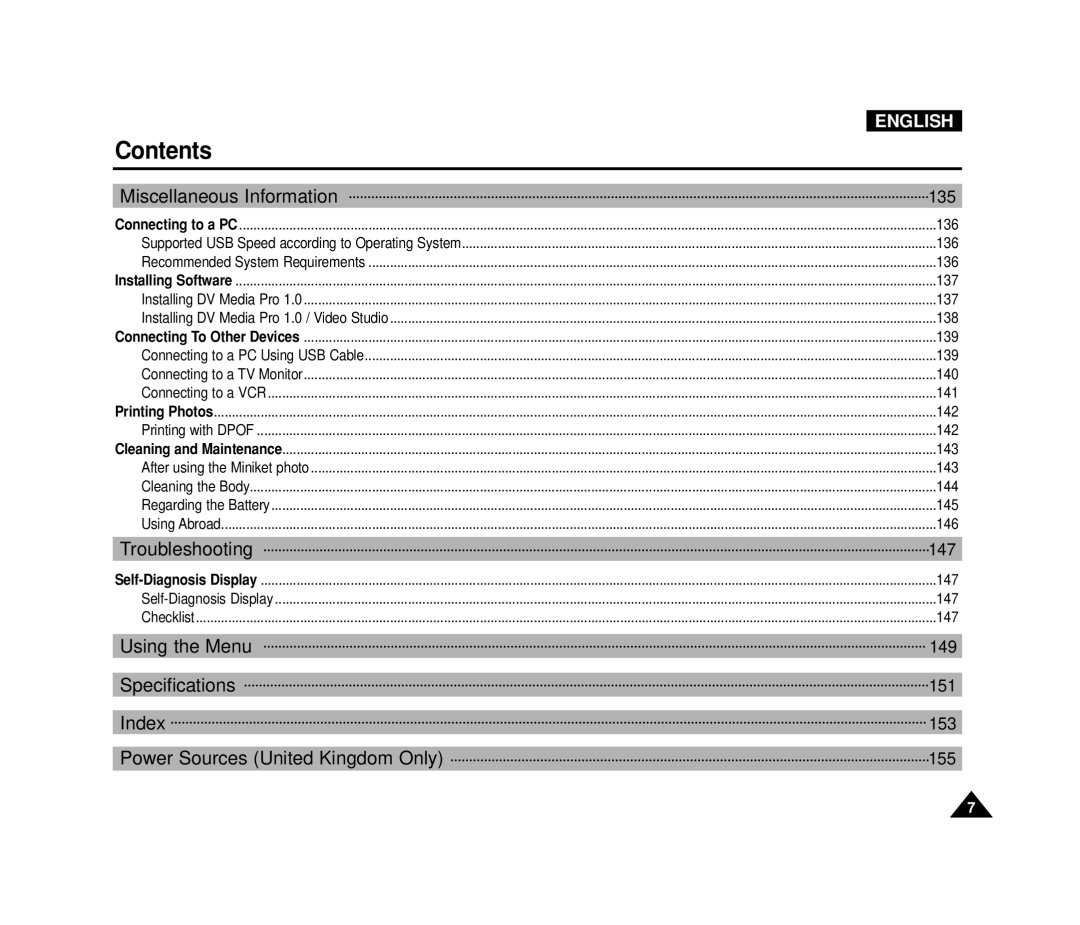 Samsung VP-MS15, VP-MS11 manual Troubleshooting 