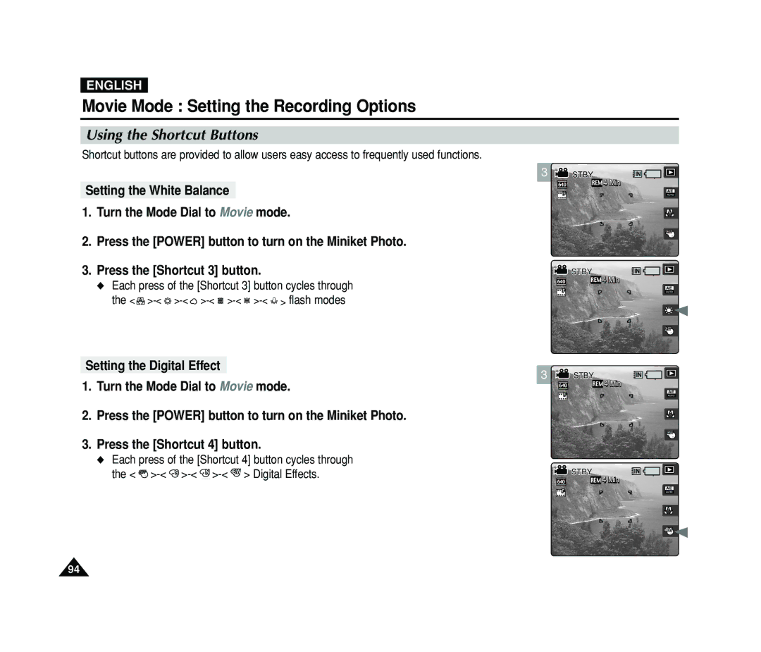 Samsung VP-MS11, VP-MS15 manual Stbystby 