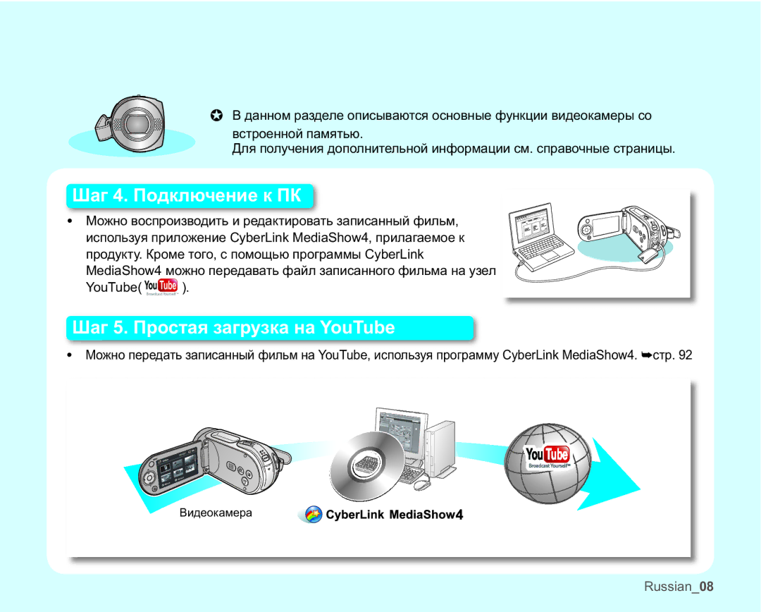 Samsung VP-MX20R/XER, VP-MX20C/EDC, VP-MX20C/XER, VP-MX20L/XER, VP-MX20/XER manual ⱰɚɝɉɨɞɤɥɸɱɟɧɢɟɤɉɄ 