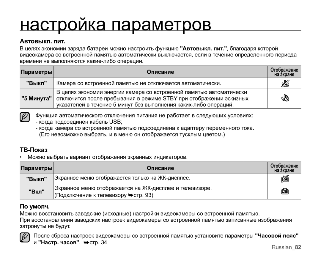 Samsung VP-MX20/XER, VP-MX20C/EDC Ⱥɜɬɨɜɵɤɥɩɢɬ, Ɍȼɉɨɤɚɡ, Ɉɨɭɦɨɥɱ, ƊɤɪɚɧɧɨɟɦɟɧɸɨɬɨɛɪɚɠɚɟɬɫɹɬɨɥɶɤɨɧɚɀɄɞɢɫɩɥɟɟ 