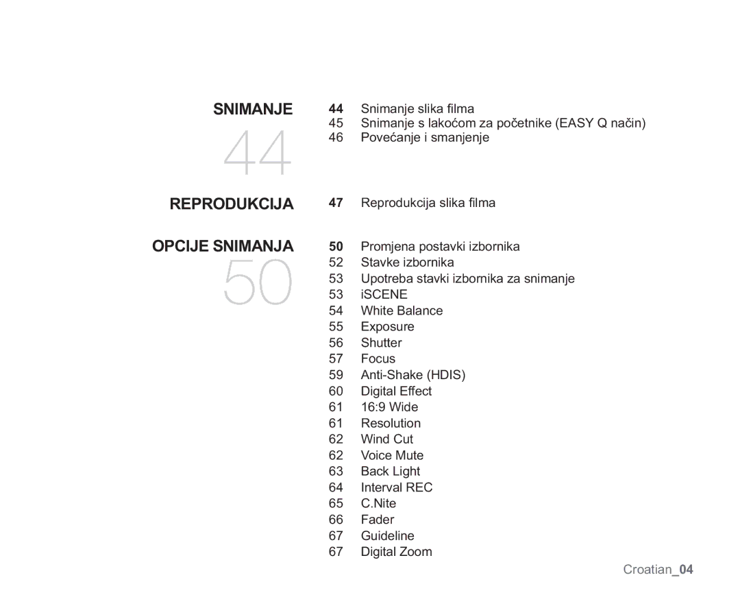 Samsung VP-MX20L/EDC, VP-MX20R/EDC, VP-MX20/EDC, VP-MX20C/EDC, VP-MX20CH/EDC manual 61,0$1-, 53528.&,-$, 23&,-61,0$1-$ 