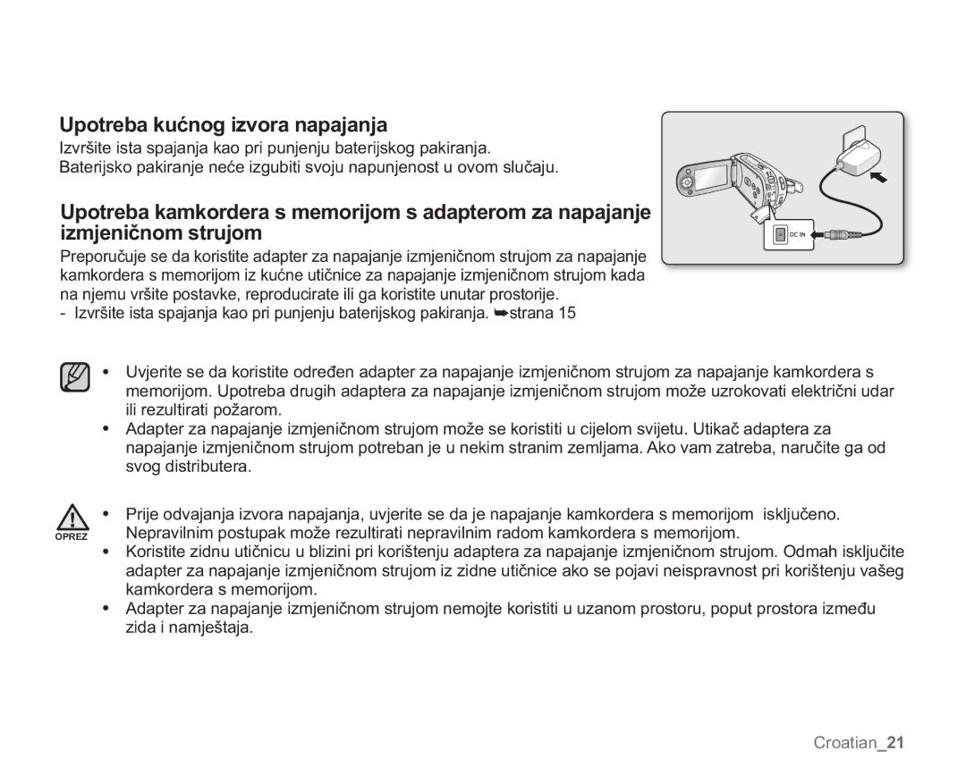 Samsung VP-MX20CH/EDC, VP-MX20R/EDC manual 8SRWUHEDNXüQRJLYRUDQDSDMDQMD, LOLUHXOWLUDWLSRåDURP, VyrjGlvwulexwhud 