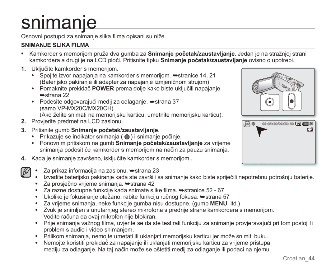 Samsung VP-MX20C/EDC manual 61,0$1-6/,.$,/0$,  3URYMHULWHSUHGPHWQD/&DVORQX, SureohpVDxglrLYlghrVqlpdqmhp 