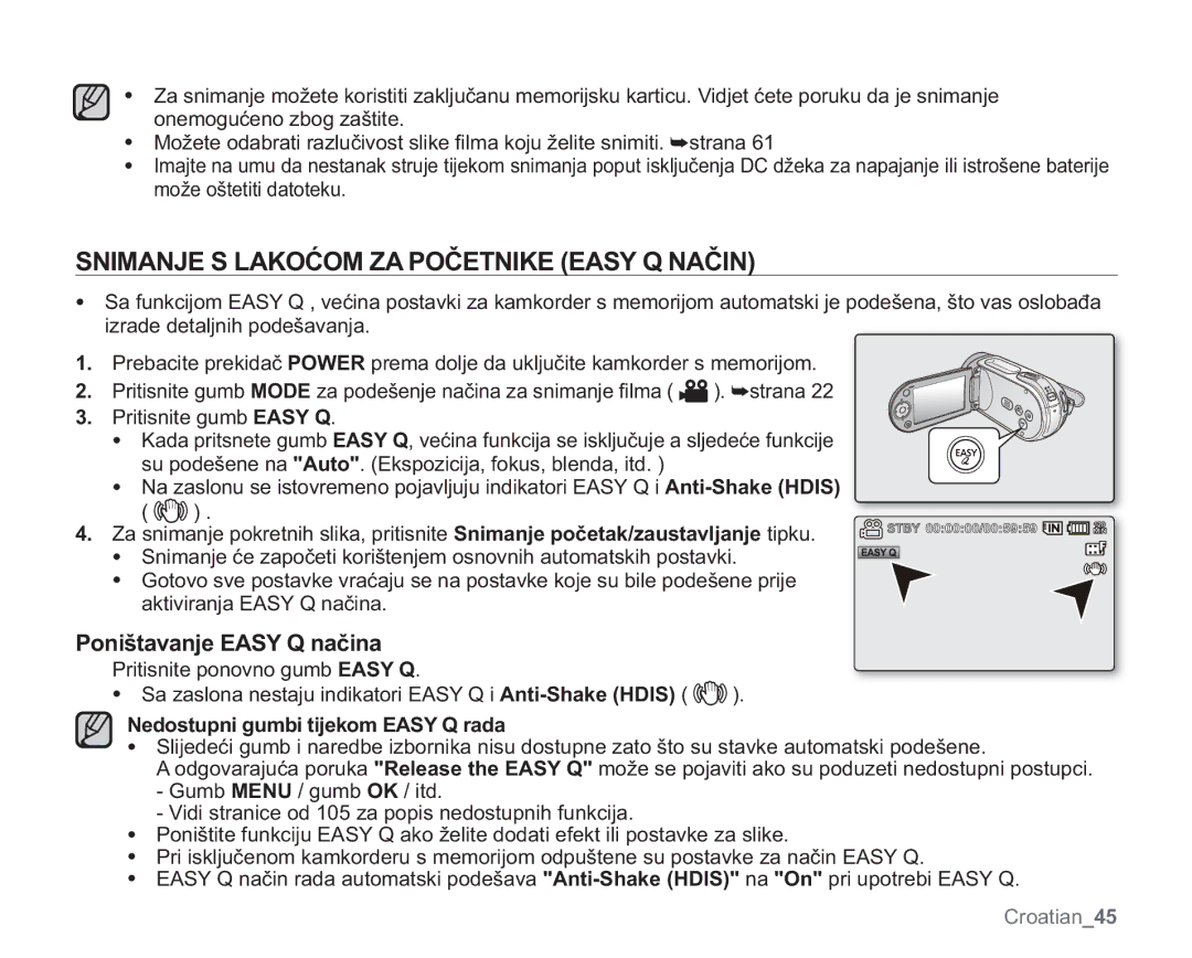 Samsung VP-MX20CH/EDC, VP-MX20R/EDC, VP-MX20/EDC manual 61,0$1-6/$.2û20=$32ý71,.$641$ý,1, 3RQLãWDYDQMH$64QDþLQD 