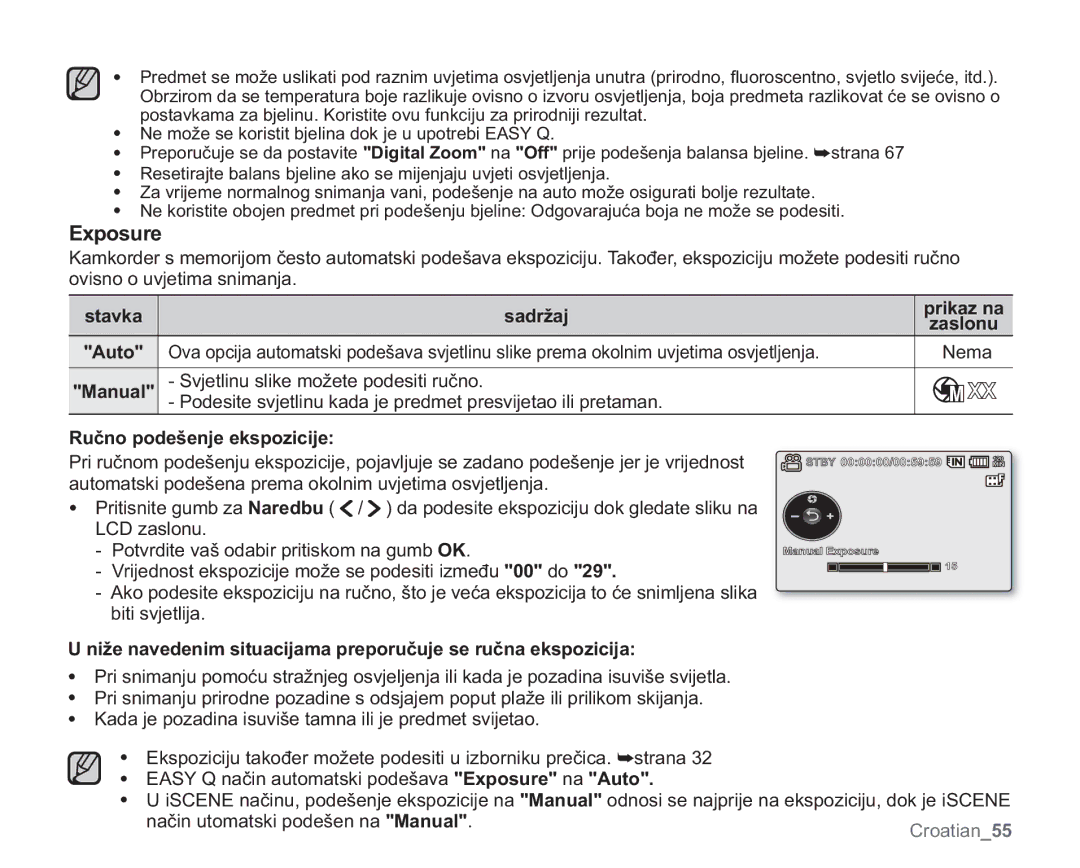 Samsung VP-MX20/EDC, VP-MX20R/EDC manual Srvxuh, 1HPD, 6YMHWOLQXVOLNHPRåHWHSRGHVLWLUXþQR, 5XþQRSRGHãHQMHHNVSRLFLMH 