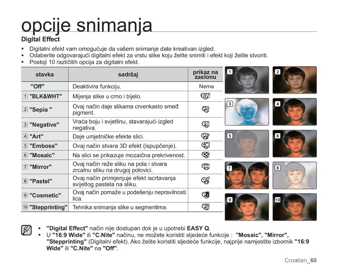 Samsung VP-MX20R/EDC manual LjlwdoIihfw, HdnwlyludIxqnflmx, BLK&WHT 0LMHQMDVOLNHXFUQRLELMHOR, Pervv, &Rvphwlf 