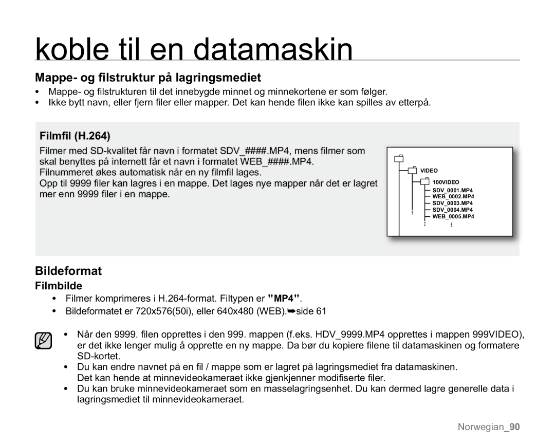 Samsung VP-MX20/EDC, VP-MX20R/EDC manual 0DSSHRJ¿OVWUXNWXUSnODJULQJVPHGLHW, Bildeformat, Lop¿O+, Filmbilde 