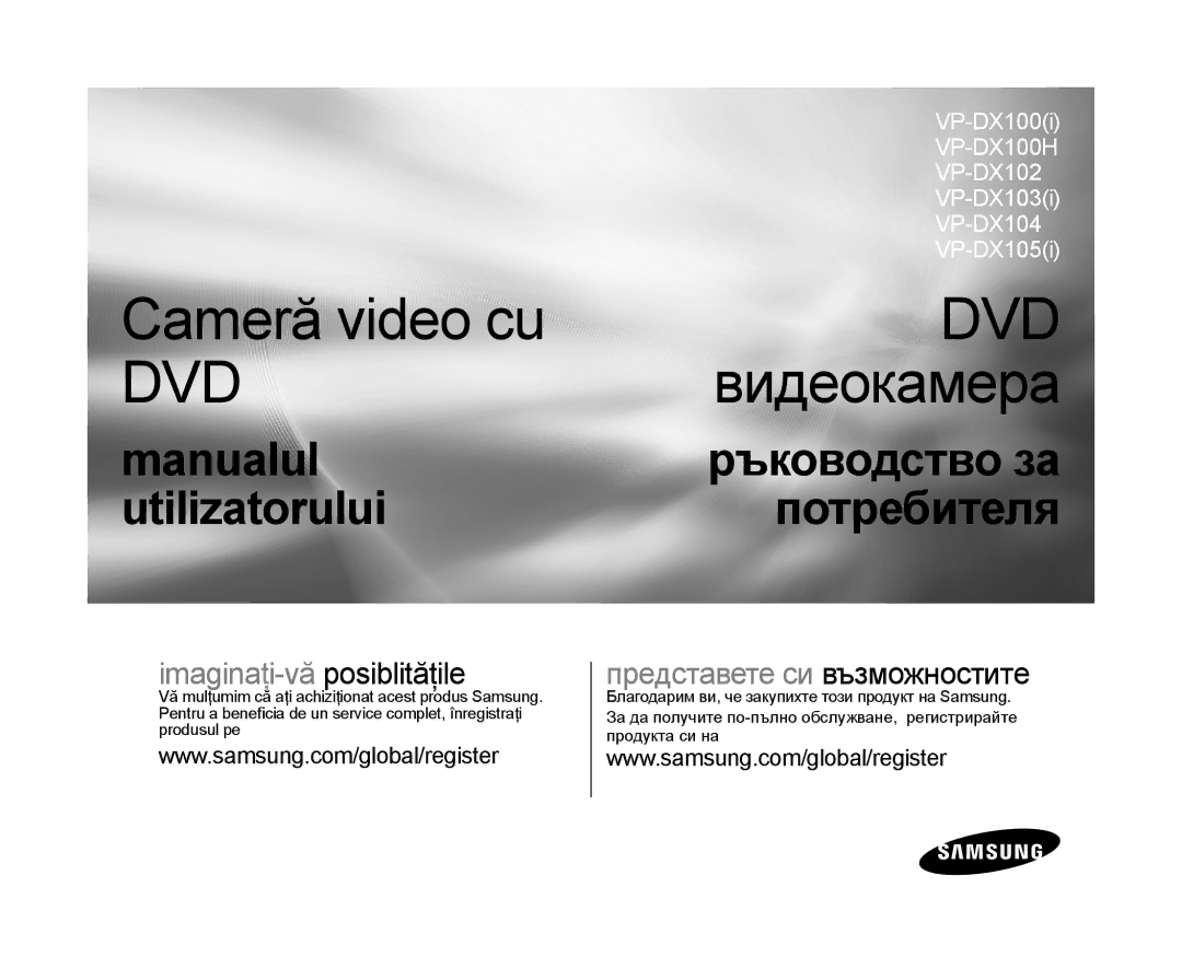 Samsung VP-DX100/EDC, VP-MX25E/EDC manual Dvd 