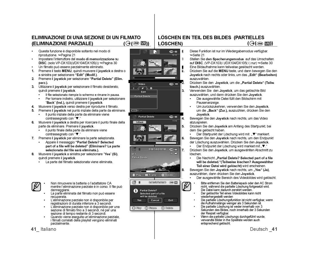 Samsung VP-DX100H/XEF, VP-MX25E/EDC, VP-DX100/XEF, VP-DX103/XEF, VP-DX100/XEO, VP-DX105/ESS manual Edit 