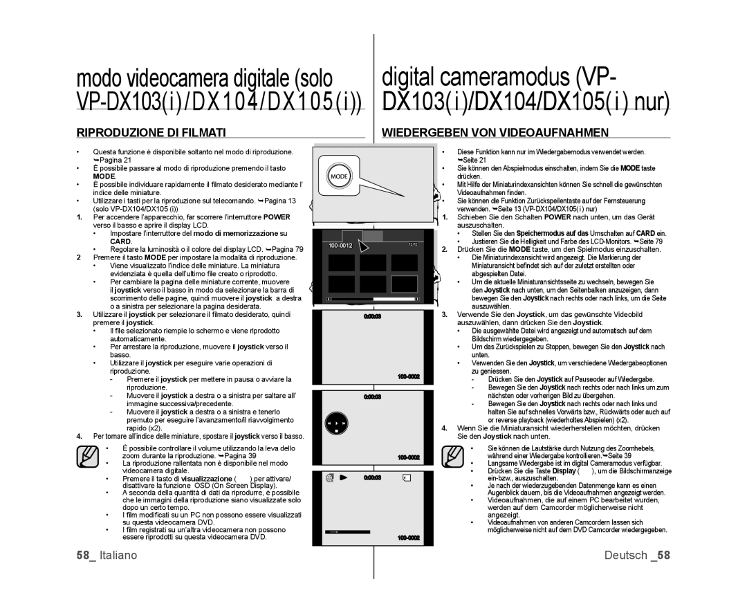 Samsung VP-DX105/ESS, VP-MX25E/EDC, VP-DX100/XEF manual Per attivare, Display, Dopo un certo tempo, Su questa videocamera DVD 