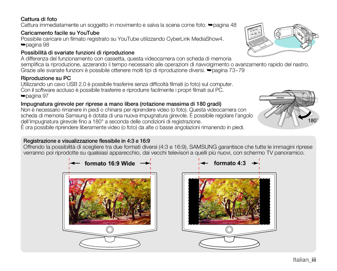 Samsung VP-MX25E/EDC manual Formato 169 Wide 