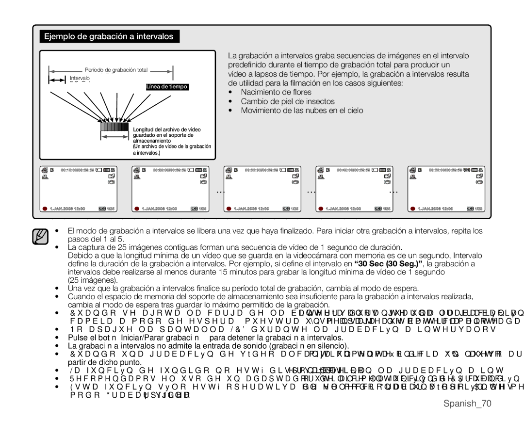 Samsung VP-MX25E/EDC manual Spanish70 