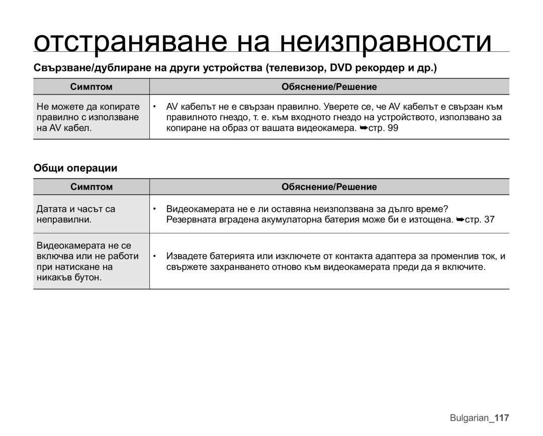 Samsung VP-MX25E/EDC manual Ɉɛɳɢɨɩɟɪɚɰɢɢ 