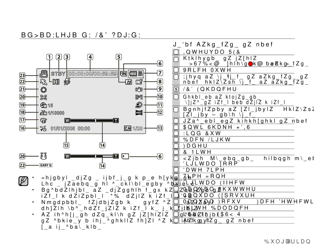 Samsung VP-MX25E/EDC manual ɁɇȾɂɄȺɌɈɊɂɇȺ/&ȿɄɊȺɇȺ, ɊɟɠɢɦɁɚɫɧɟɦɚɧɟɧɚɮɢɥɦ 