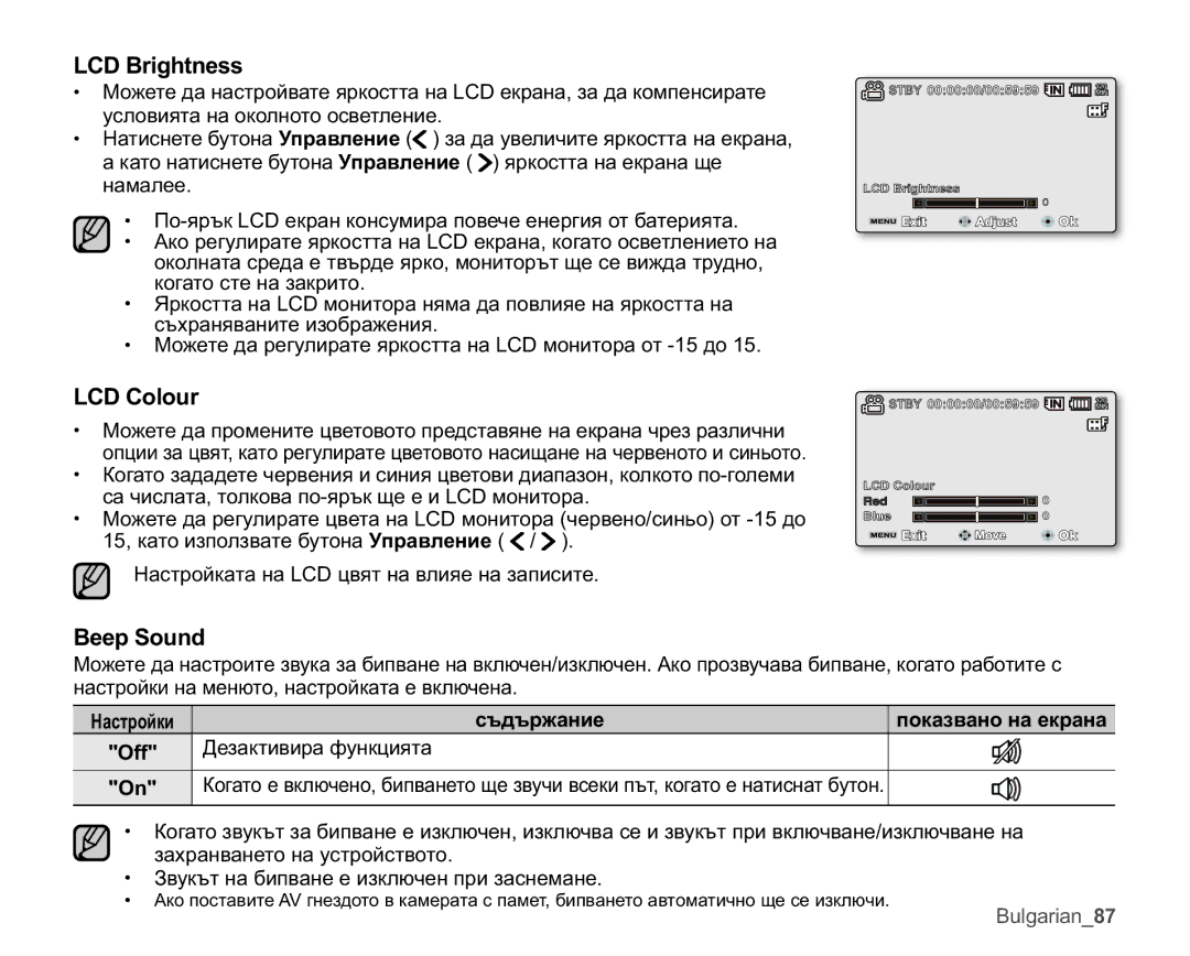 Samsung VP-MX25E/EDC manual %Uljkwqhvv, &Rorxu, HHS6RXQG, Ɇɚɫɬɪɨɣɤɢ Ɫɴɞɴɪɠɚɧɢɟ, 2Q 