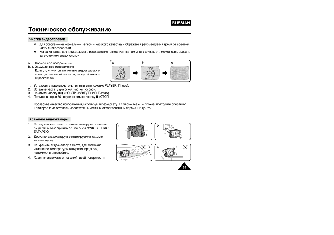 Samsung VP-W87/XEV, VP-W87/SEO manual Óëòúí‡ ‚Ë‰Âó„Óîó‚Óí, ‡Ìâìëâ ‚Ë‰Âóí‡Ïâ˚, Úâôîóï Ïâòúâ, ‡Ôëïâ, ‚ ‡‚Úóïó·Ëîâ 