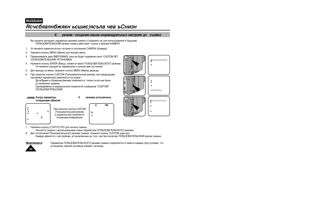 Samsung VP-W95D/XEV manual Ûòú‡Ìó‚Îâì˚ Á‡‡Ìââ 