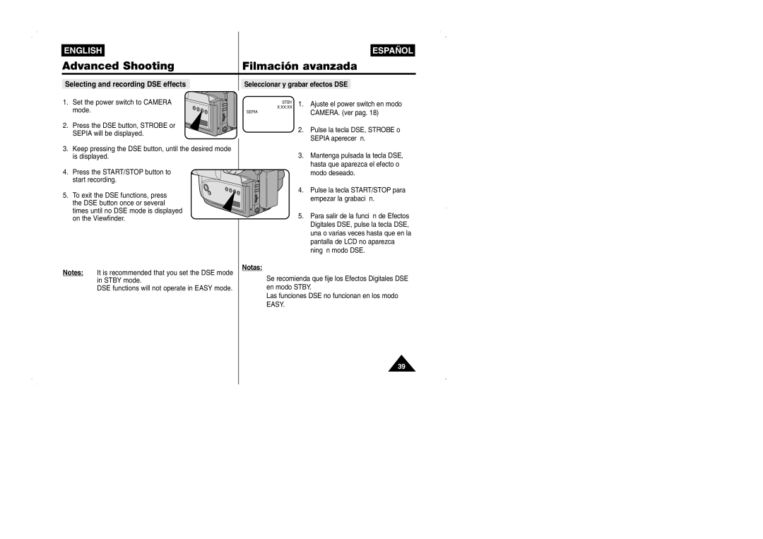 Samsung VP-W95D/XEV manual Sepia 