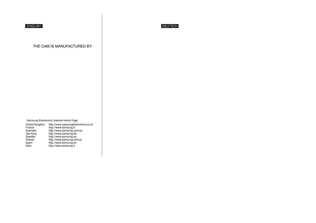 Samsung VP-X110L, VP-X105L manual Samsung Electronics’ Internet Home 