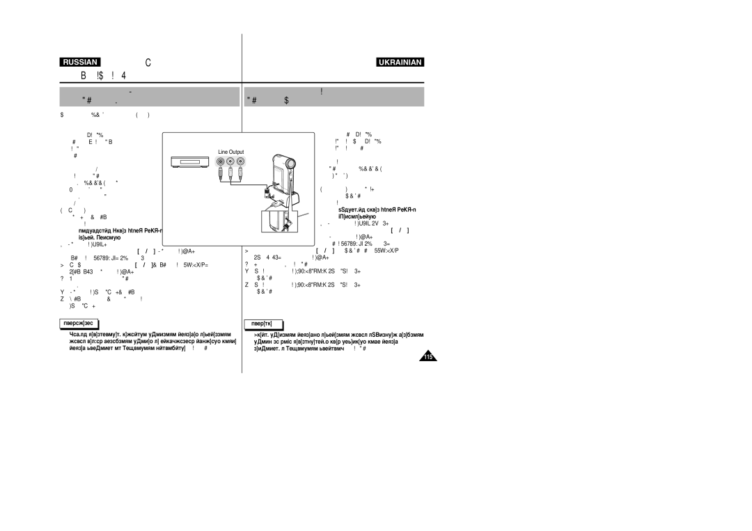 Samsung VP-X110L/XEG, VP-X105L/SEO manual ‡Û‰Ëó/ ‚Ë‰Âó Ì‡ ‚Ë‰Âóí‡Ïââ Ëîë, ‡Ïâû, ¥‰Âóá‡Ôëò, Úó„Ó, ˘Ó· Óáôó˜‡Úë Á‡Ôëò 