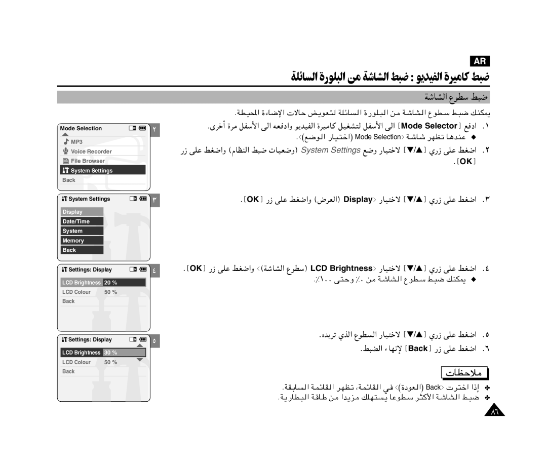 Samsung VP-M110S/AND, VP-X110L/AND, VP-M110B/KNT, VP-M105S/HAC manual Æj³C « ¡UN½ù ›Back¤ vKŽ jG«, WýUA « ŸuDÝ j³ pMJ1 