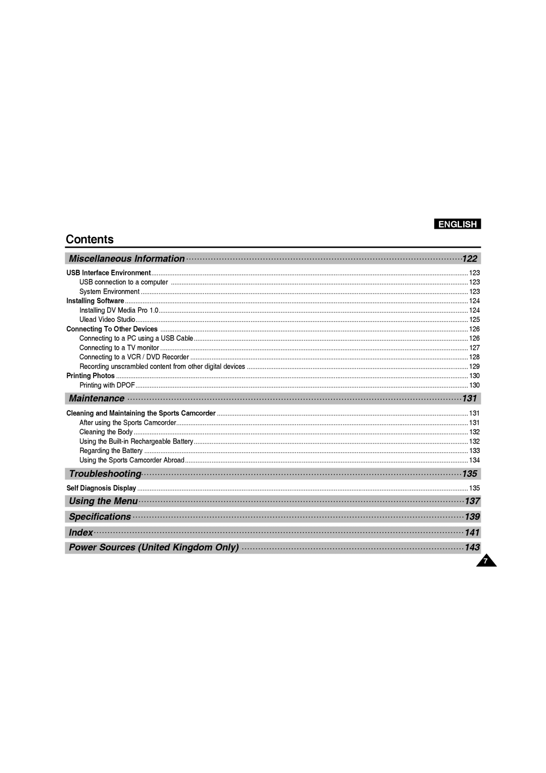 Samsung VP-X220L/XEO, VP-X210L/XEF, VP-X220L/XEF, VP-X210L/XET, VP-X220L/XET, VP-X210L/MEA, VP-X210L/CHN Troubleshooting 135 